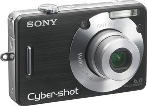 Sony Cyber-shot DSC-W50 - Digital camera - 6.0 Mpix - optical zoom: 3 x - supported memory: MS Duo, MS PRO Duo - black