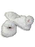 Empress Arts - Toddler Girls Open Back Fuzzy Animal Slipper, White