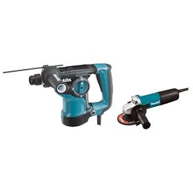 Buy Makita HR2811F 1-1 8 Inch Rotary Hammer SDS-Plus with 4-1 2 Inch Angle Grinder by Makita now!