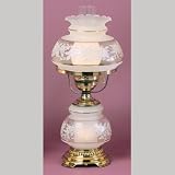 Quoizel table lamp gold lace med - NEW-Gold Polished Flem
