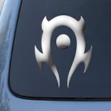 WORLD OF WARCRAFT HORDE - WOW - Vinyl Car Decal Sticker #1661 | Vinyl Color: Chrome