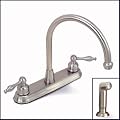 Brushed Nickel Kitchen Faucet with Sprayer