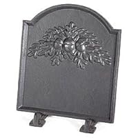 Cast Iron Fireback With Oak Leaf Design