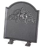 Cast Iron Fireback With Oak Leaf Design