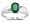 Emerald and Diamond Ring 10k White Gold
