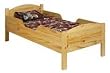 Traditional Wooden Toddler Bed in Natural with Star Cutout