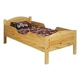 Traditional Wooden Toddler Bed in Natural with... by Little Colorado