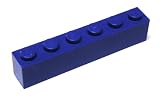 Lego Building Accessories 1x6 BLUE BRICKS, Bulk Pack 50 pcs