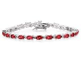 14k White Gold Diamond and Ruby Bracelet