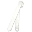 BIAGIO SILK Narrow NeckTie EXTRA Skinny OFF-WHITE Thin Men's 1.5" Neck Tie