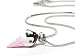 Yummy 3d Pink Ice Cream Cone with Chocolate Charm Necklace with Crystals & Chocolate