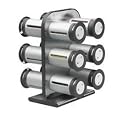 Zevro 12-pc. Magnetic Countertop Spice Rack - Silver