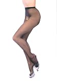 31tQwGOF4RL. SL160  Sheer Nylon Crotchless Pantyhose (Black;Plus Size)