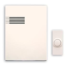 Heath/Zenith SL-6164-B Wireless Battery-Operated Musical Door Chime Kit with 64 Tunes, White