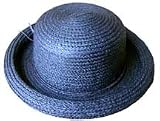CLEARANCE Betsy's Straw Hat with Rolled Brim In Black
