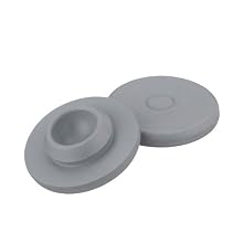 Wheaton W224100-342 Rubber 30mm Snap-On Style Stopper, Gray Bromobutyl/50 (Case of 1000)