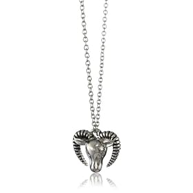 blue diamond heart necklace Belle Noel Mini Rams Silver Head 