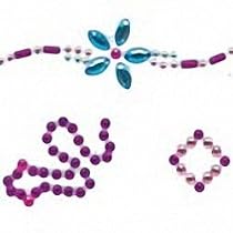 Girls Crystal Tattoos/Gems on a Glittery Adhesive Sheet