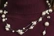 Swarovski Pearl & Swarovski Crystal Necklace, 3-strand, 17" length - Cream (Grace)
