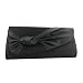 TOP Satin Clutch Tasche Abendtasche, Schwarz
