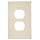 Leviton PJ8C-C0T Cheetah 1-Gang Midsize Duplex Receptacle Wallplate, Light Almond