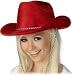 Cowboy Hat (velour) - Red
