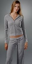 Velour tracksuit grey womens, S
