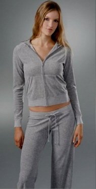 Velour tracksuit grey womens, S