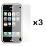 3-Pack Premium Reusable LCD Screen Protector with Lint Cleaning Cloth for Apple iPhone 1st Gen 4GB 8GB 16GB