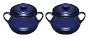 Le Creuset Stoneware Set of Two Bean Pots, Small, Graded Blue