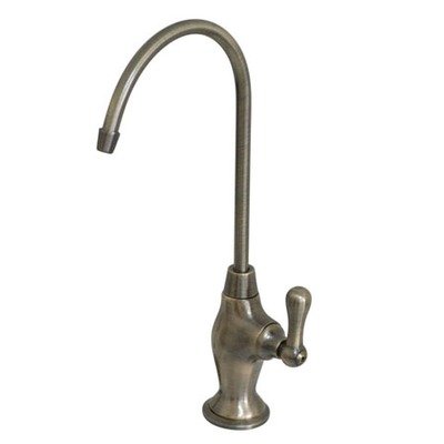 Filtration Single Handle Single Hole Kitchen Faucet with Metal Lever Handles Finish: Vintage Brass