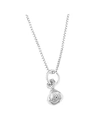 Sterling Silver Double Sided Tiny Onion Garlic Bulb Necklace