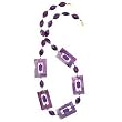 14k Gold, Freshwater Pearl, Amethyst & Crazy Lace Jasper Necklace- 24 IN