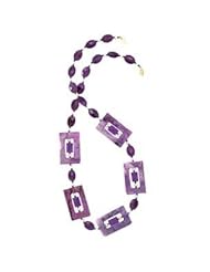 14k Gold, Freshwater Pearl, Amethyst & Crazy Lace Jasper Necklace- 24 IN