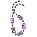 14k Gold, Freshwater Pearl, Amethyst & Crazy Lace Jasper Necklace- 24 IN