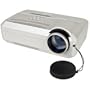 Portable Mini Audio/Video 13 Lumens LED Light Projector with 150:1 Contrast Ratio and Built-In Stereo Speakers