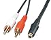 LINDY AV Adapter Cable - 3.5mm Female to 2 x RCA Male