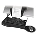 Kensington In-line Copyholder Underdesk Keyboard Drawer with Wrist Rest and Mouse Pad (K60068A)
