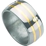 Titanium 14K Gold Inlay 11mm Ring