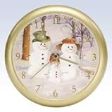 Mark Feldstein & Associate XMAS8022 Snow Family Christmas Carol Clock