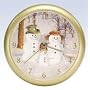 Snow Family Clock 8"