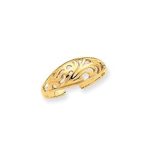 Scroll Toe Ring in 14 Karat Gold