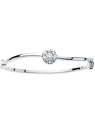 14K White Gold Diamond Bangle Bracelet - 1.00 Ct. -- LIFETIME WARRANTY