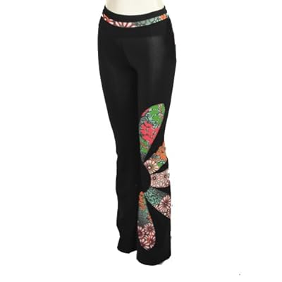 Oyoo Retro Matte lines Workout Jogging Pants Women's Colorful Stripes Yoga Athletic Leggings 
