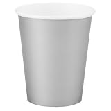 Shimmering Silver (Silver) 9 oz. Paper Cups (24 count)