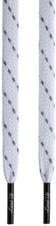 Laced Up Laces Reflective Flat Shoelaces- Several Colors & Lengths