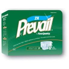 Prevail 2X Bariatric Brief, 2XL: 62-68 - 12 Bag by 