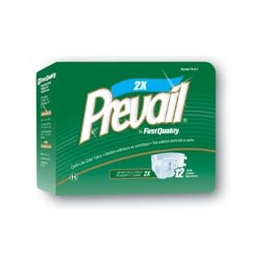 Prevail 2X Bariatric Brief, 2XL: 62-68 - 12 Bag by Prevail
