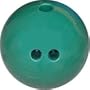 Bowling Ball - Cosom, 5 Lb. Dark Green Rubberized Olastic - Sports Games