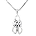 Celtic LOVE KNOT Pendant in Sterling Silver on a 20 Oxidized Round Box Chain for Men or Women, #8208